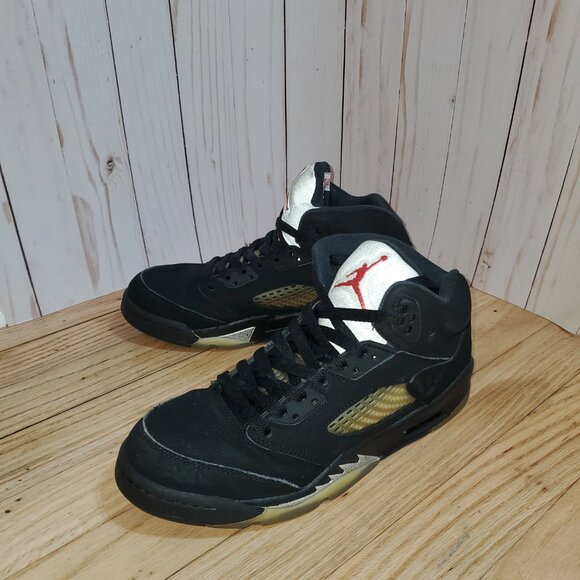 845036 003 Air Jordan 5 Retro OG BG 'Metallic' 7Y - Picture 2 of 6